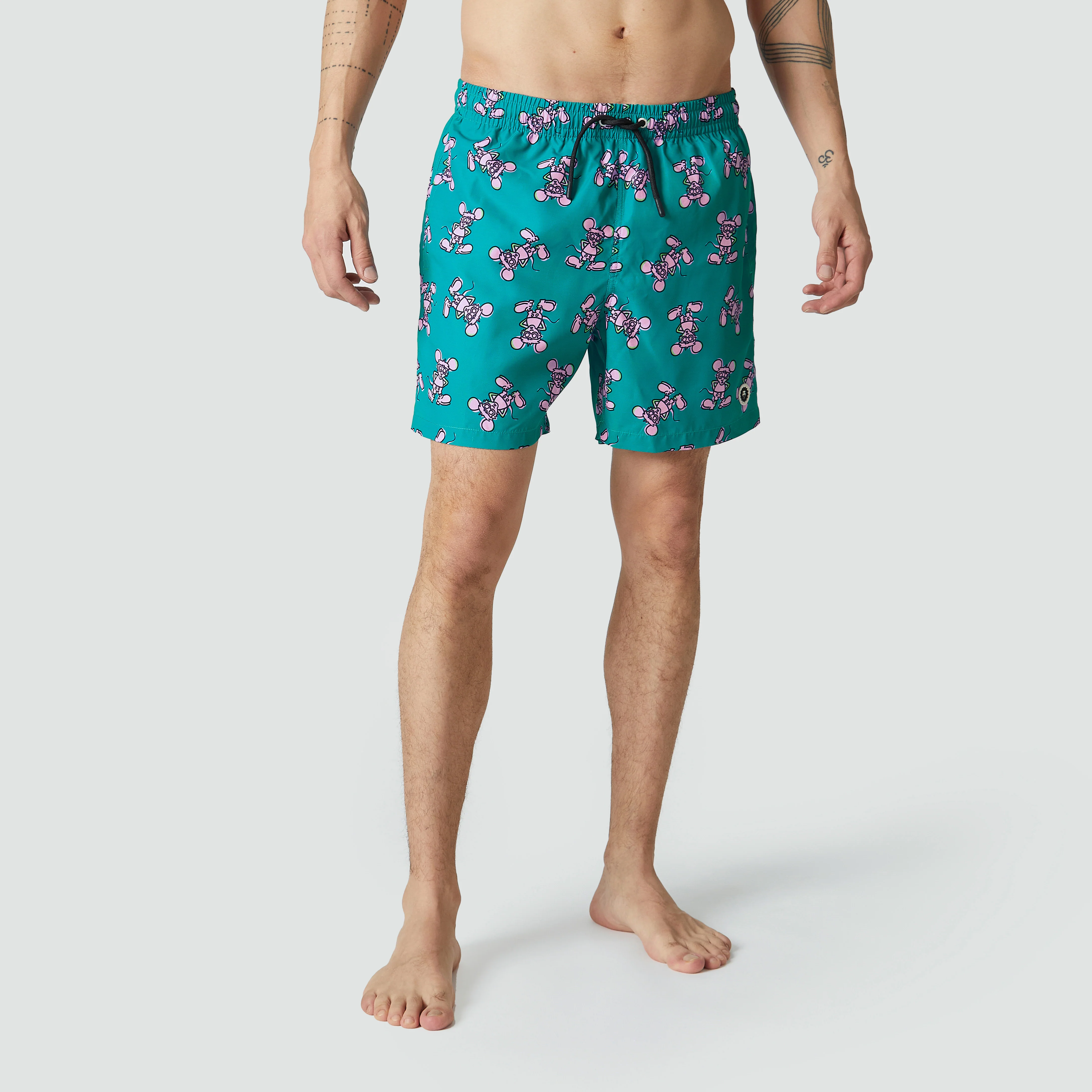 Keith Haring Andy Mouse Swim Shorts - Green - Image 3