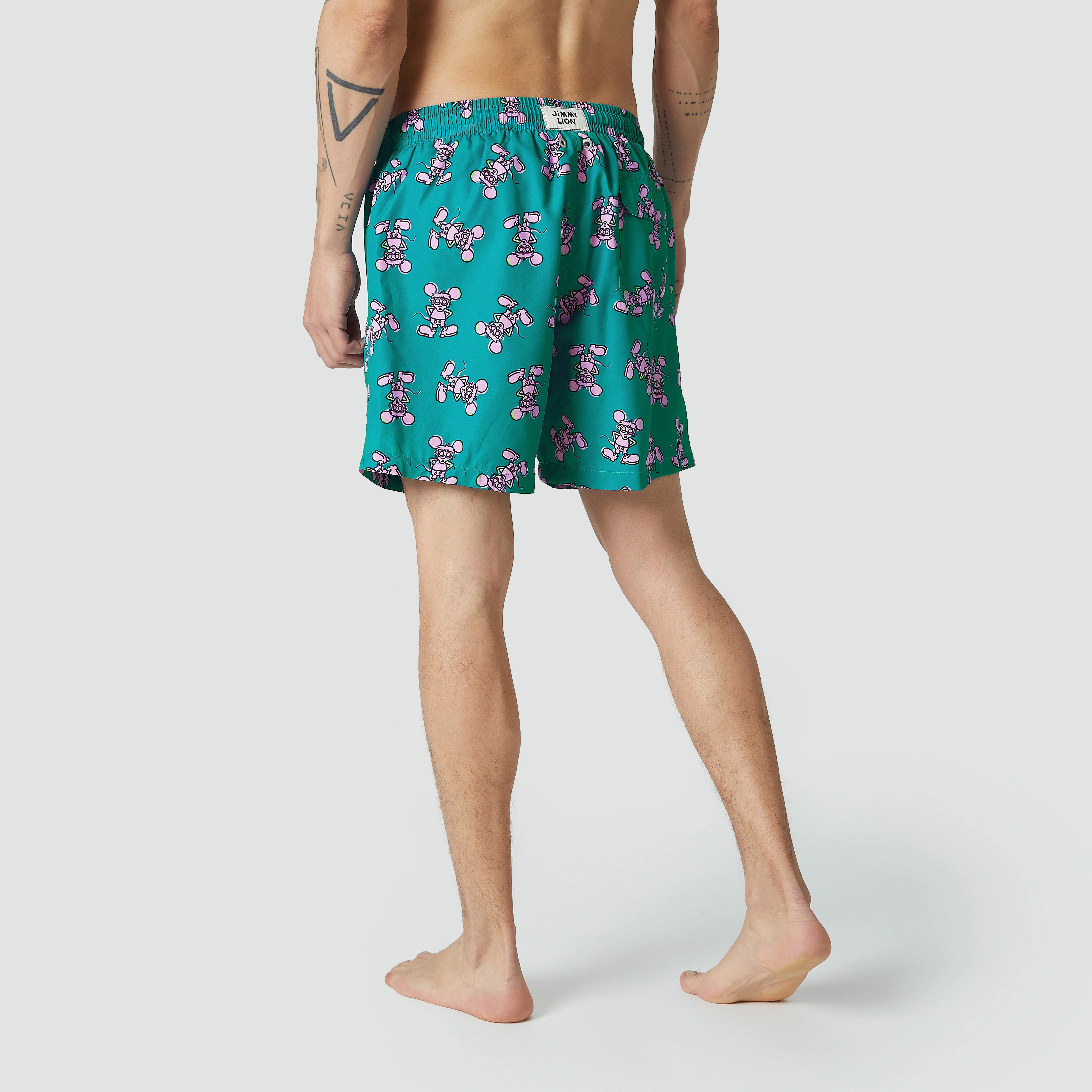 Keith Haring Andy Mouse Swim Shorts - Green - Image 4