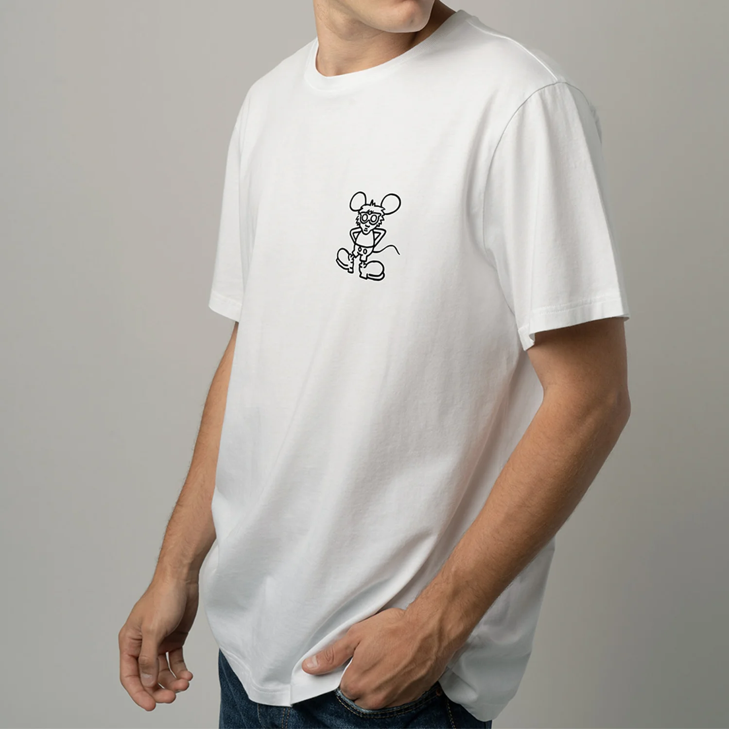 Andy Mouse Tee - White - Image 4