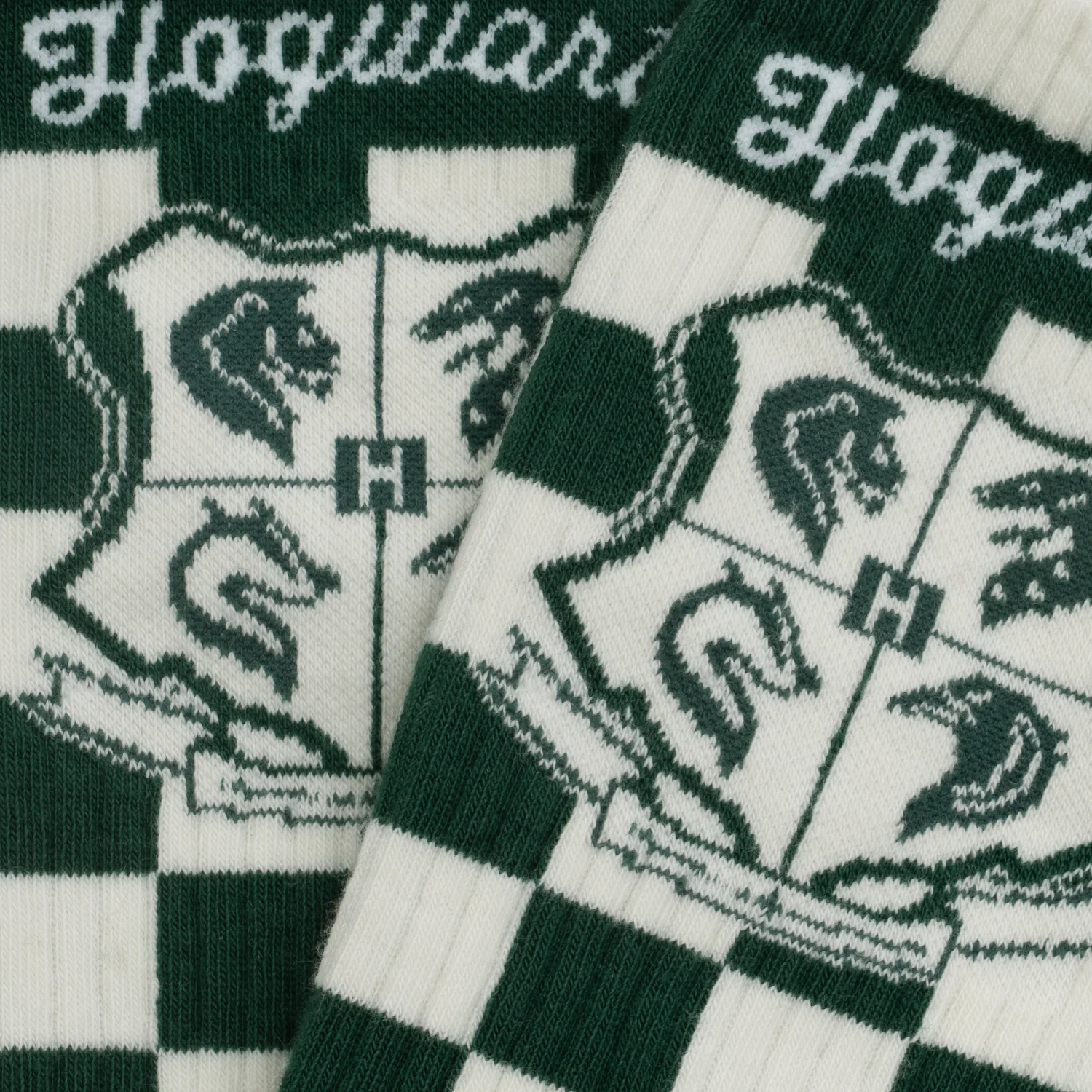 Athletic Harry Potter Hogwarts Crest Socks - Green White - Image 4
