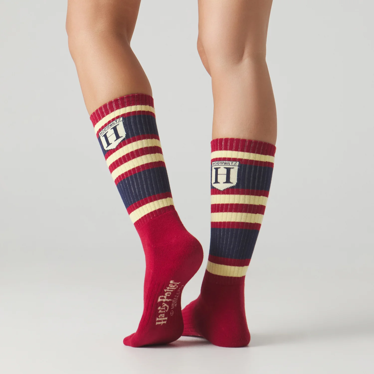 Athletic Harry Potter Hogwarts Socks - Burgundy - Image 3
