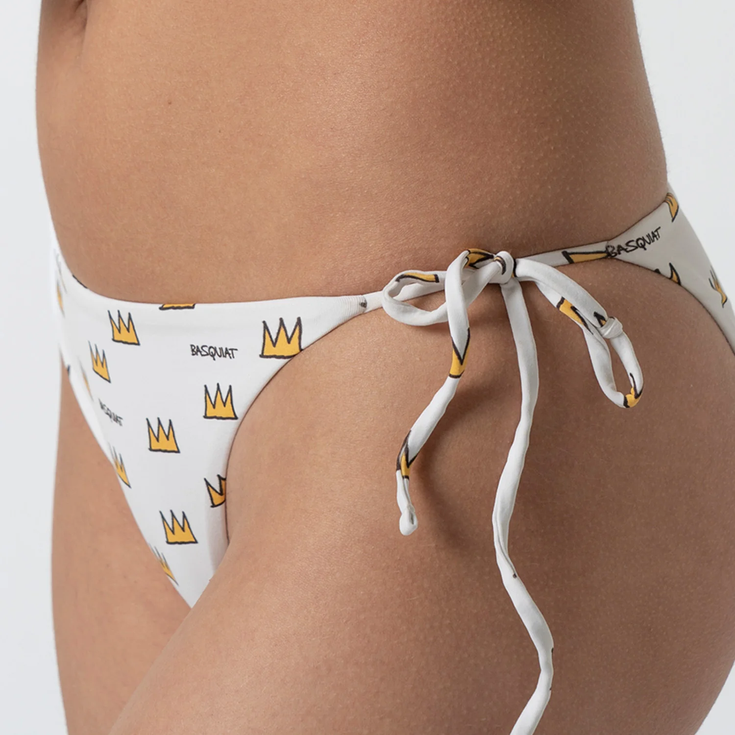 Basquiat Crown Bikini Bottom - White - Image 2