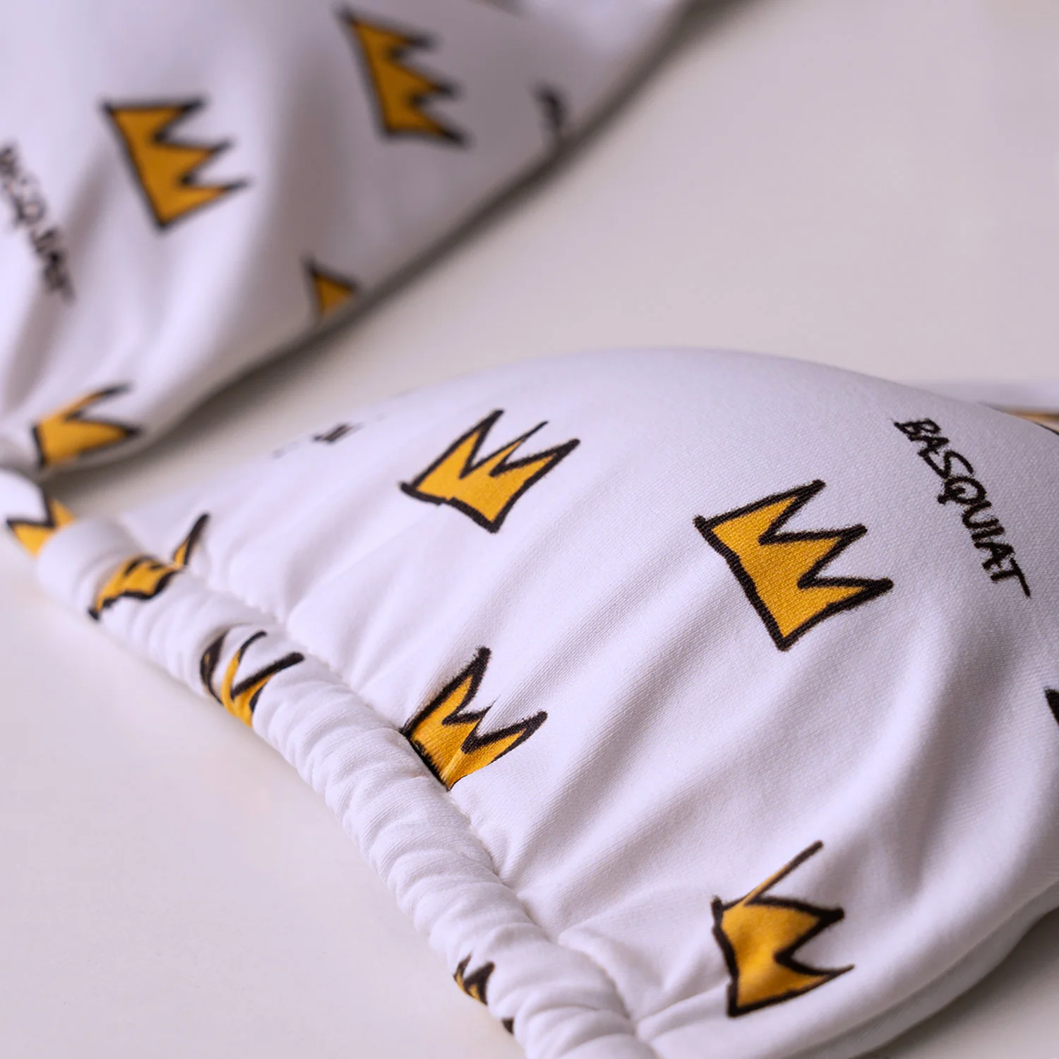 Basquiat Crown Bikini Top - White - Image 6