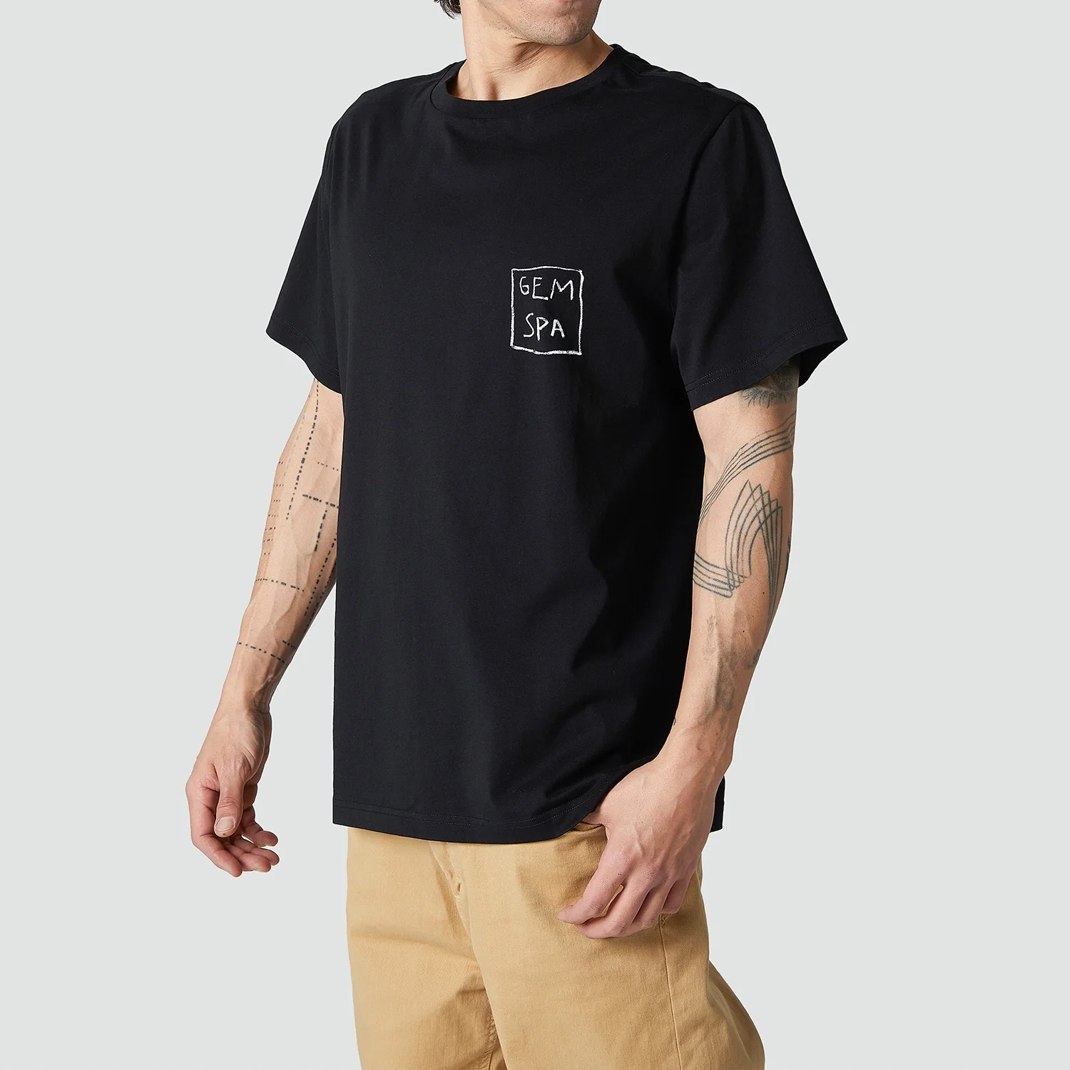 Basquiat Gem Spa Tee - Black - Image 4