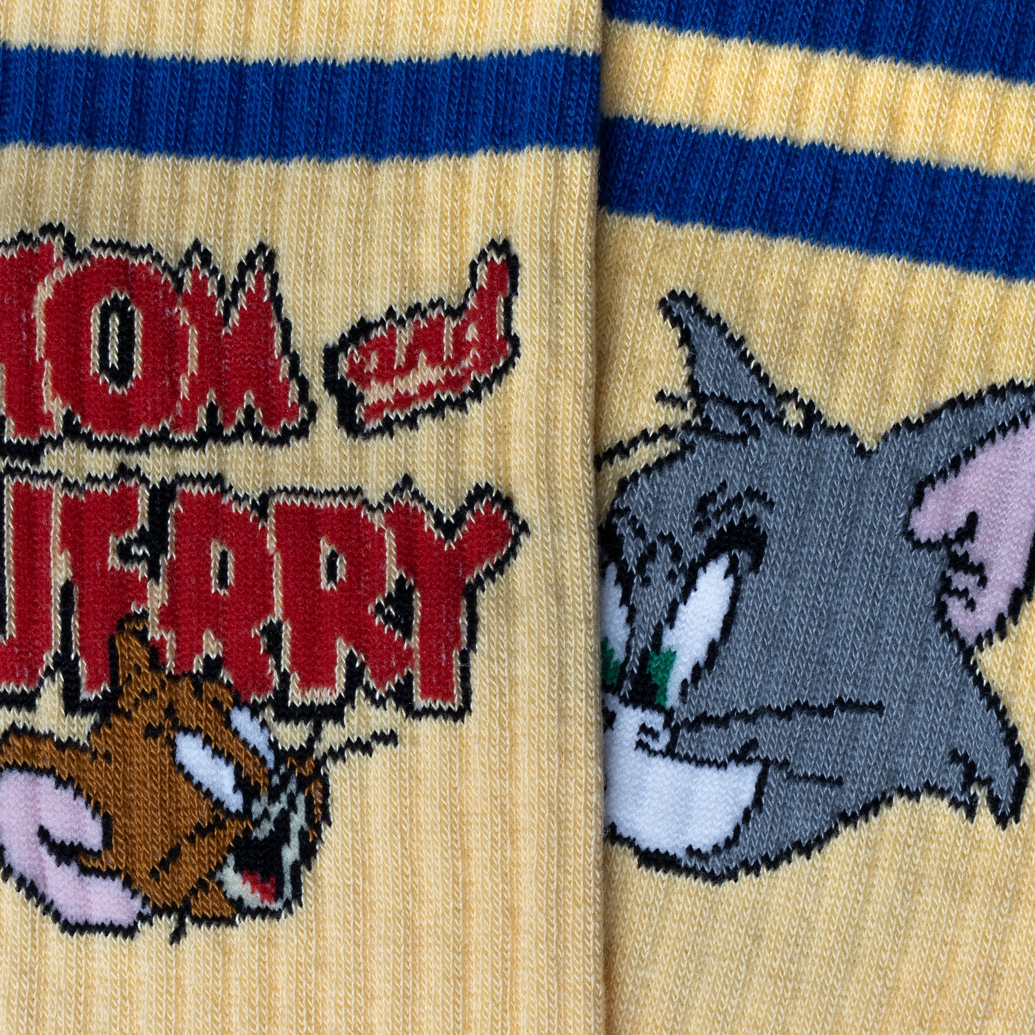 Athletic Tom and Jerry Heads Socks - Yellow - Image 4