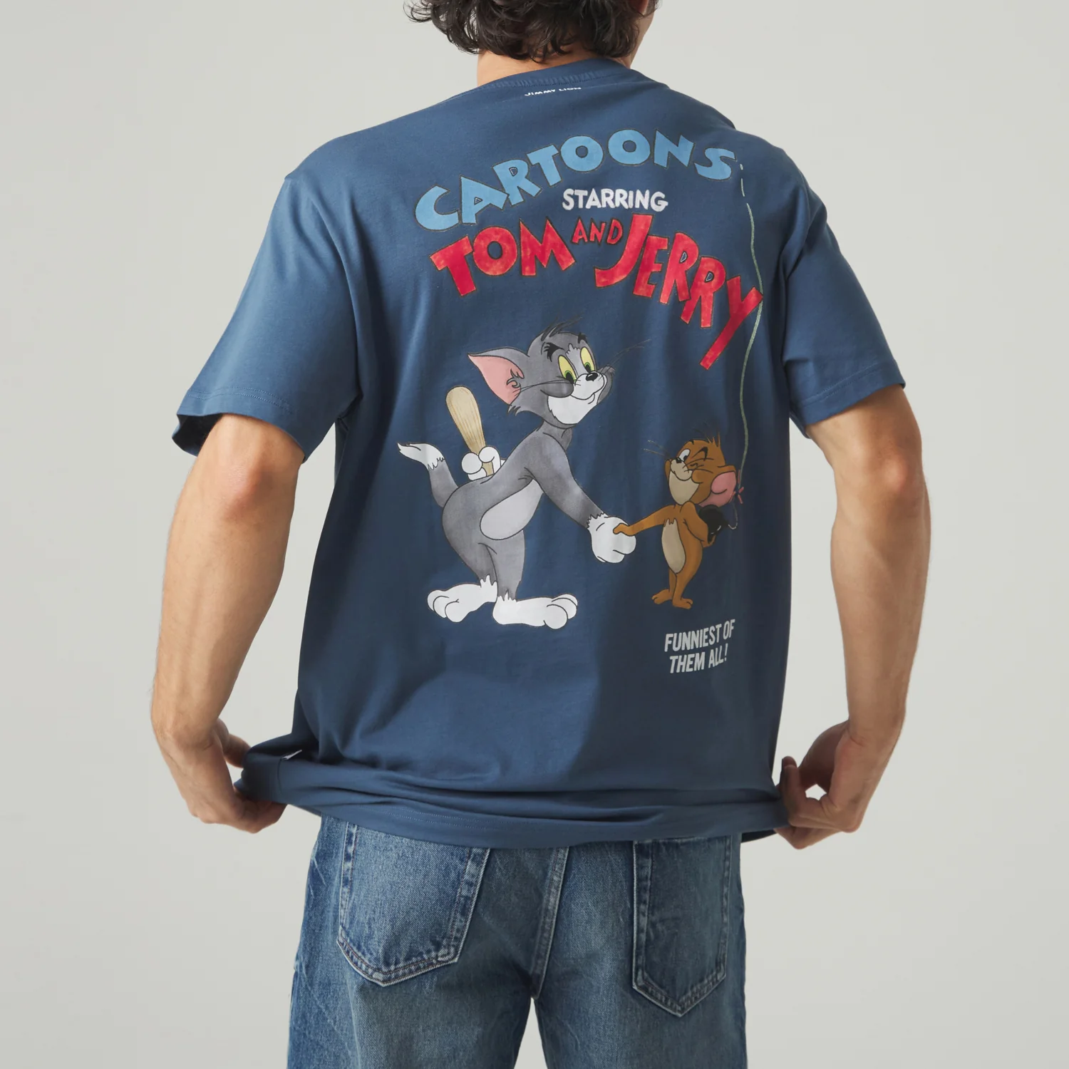 Tom and Jerry Cartoons Tee - Blue Navy - Image 3