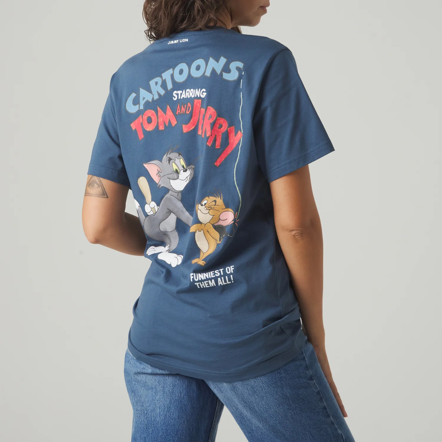 Tom and Jerry Cartoons Tee - Blue Navy - Image 5