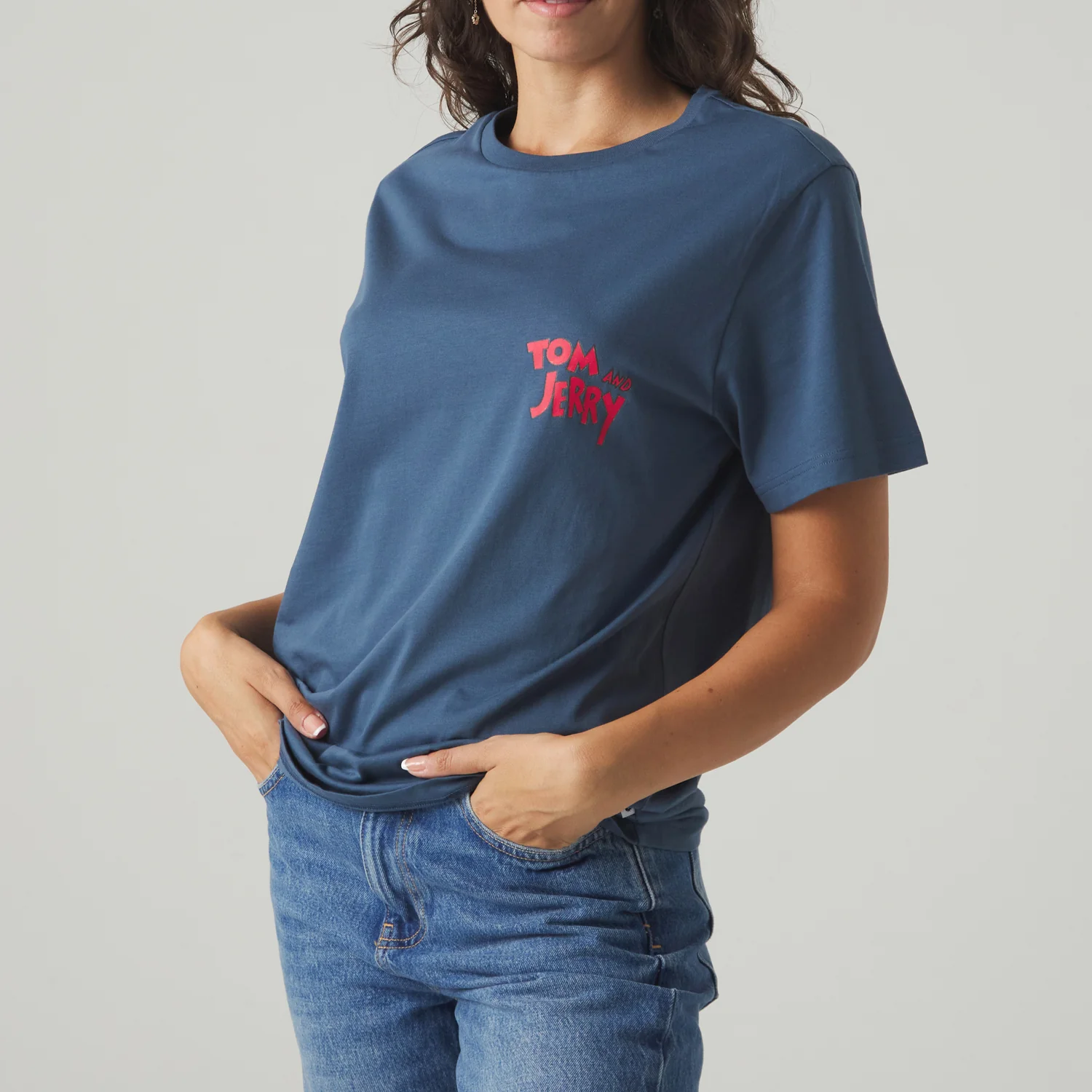 Tom and Jerry Cartoons Tee - Blue Navy - Image 6