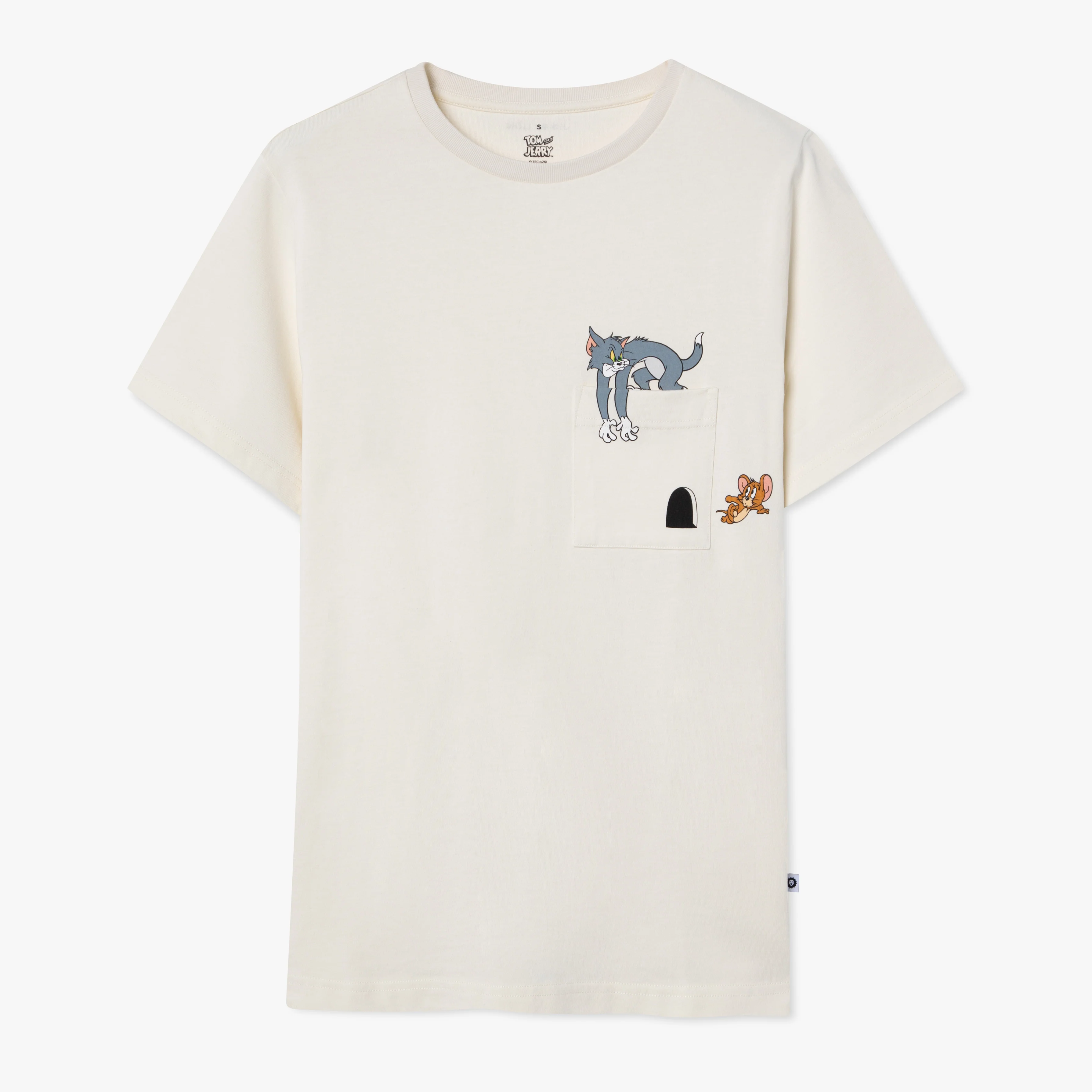Tom and Jerry Pocket Tee - Beige