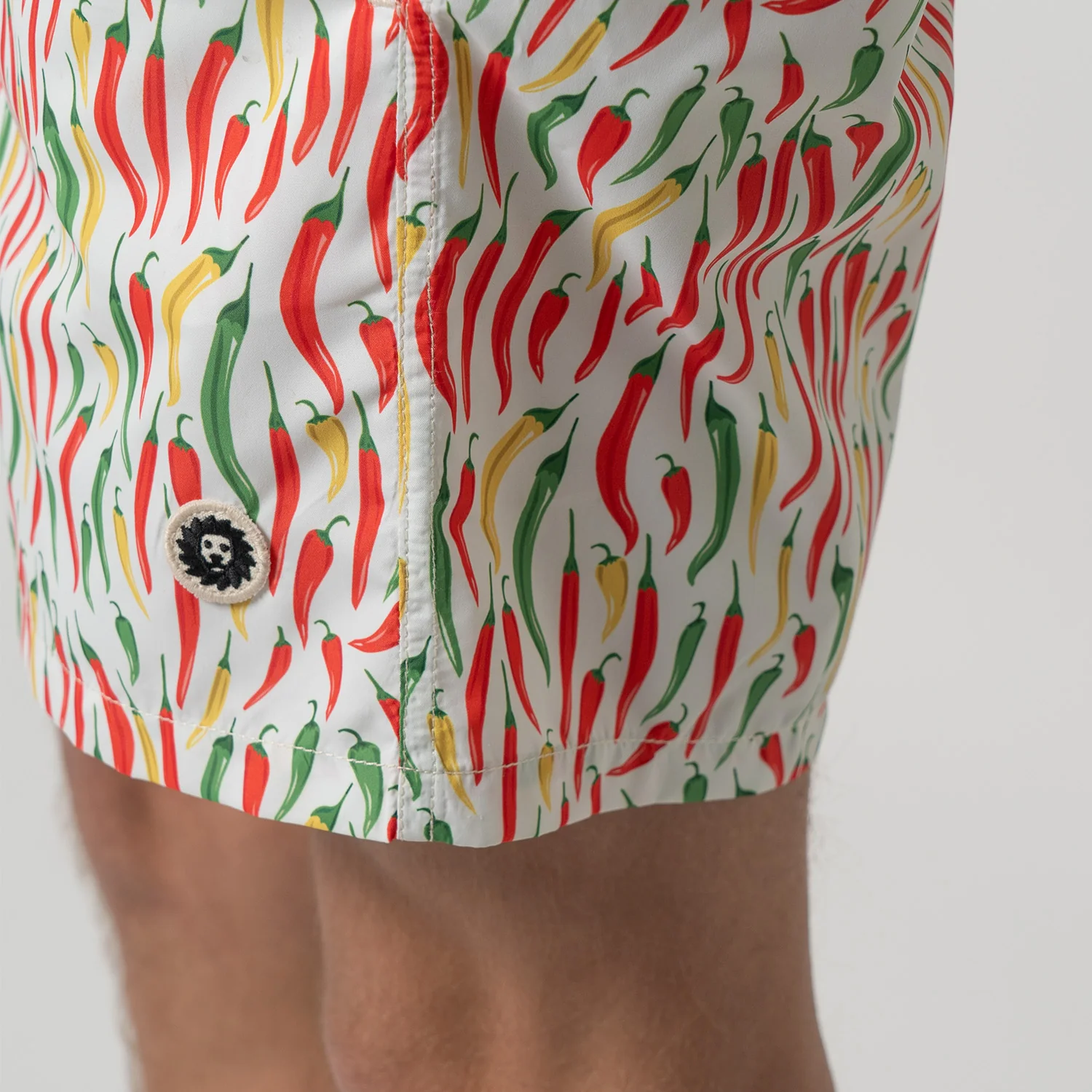 Chillies Swim Shorts - White Red - Image 5