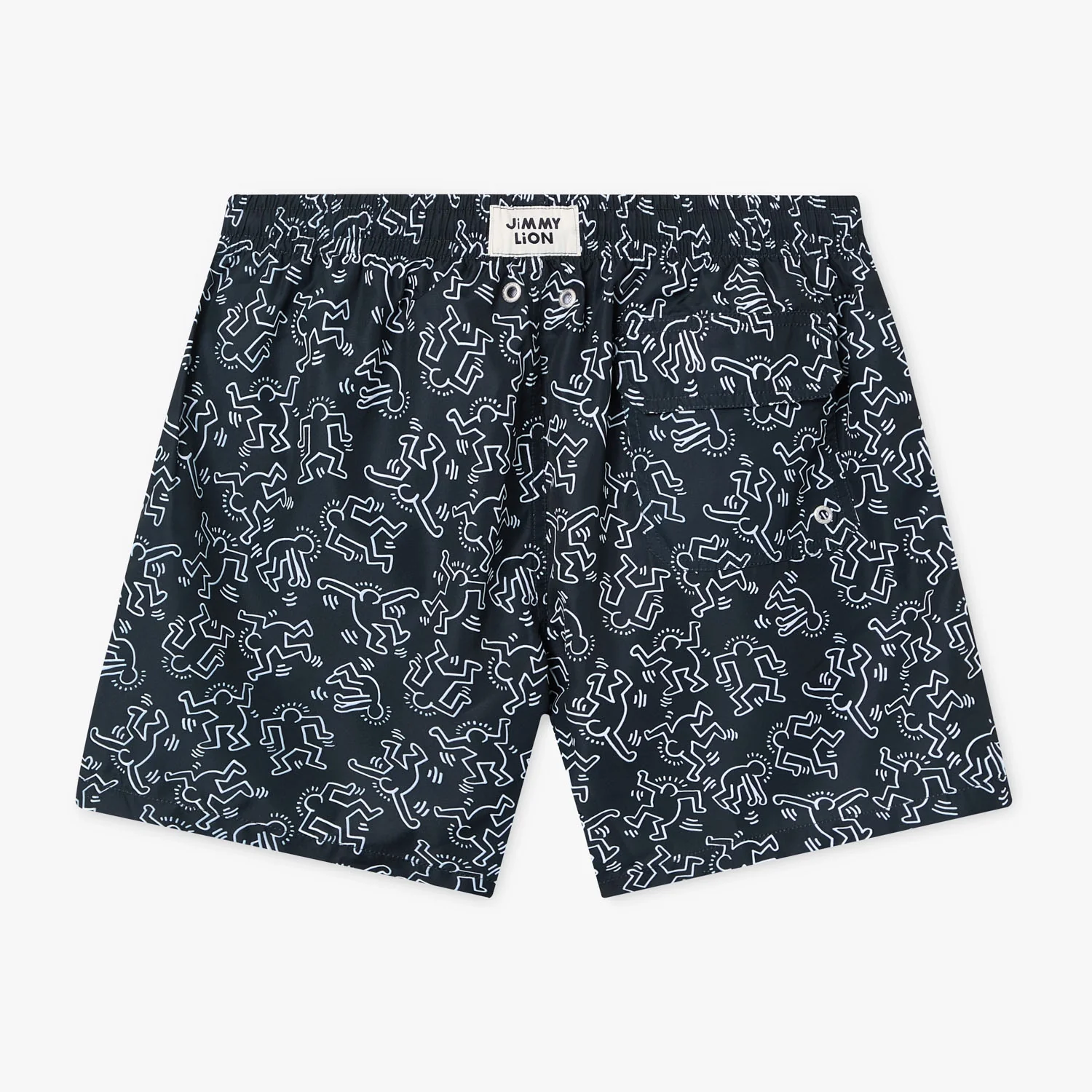 Keith Haring Dancers Swim Shorts - Black - Image 2