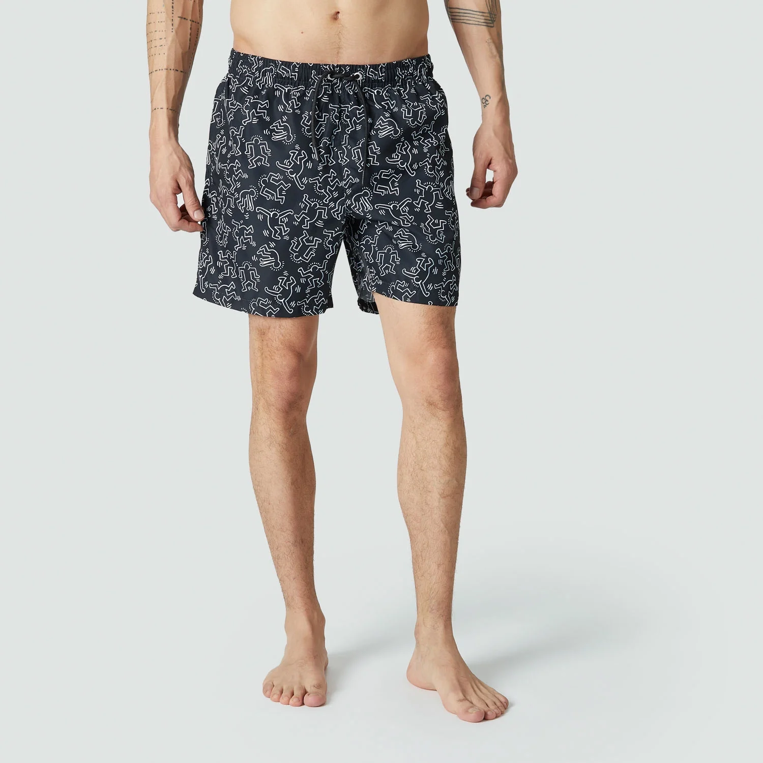 Keith Haring Dancers Swim Shorts - Black - Image 3