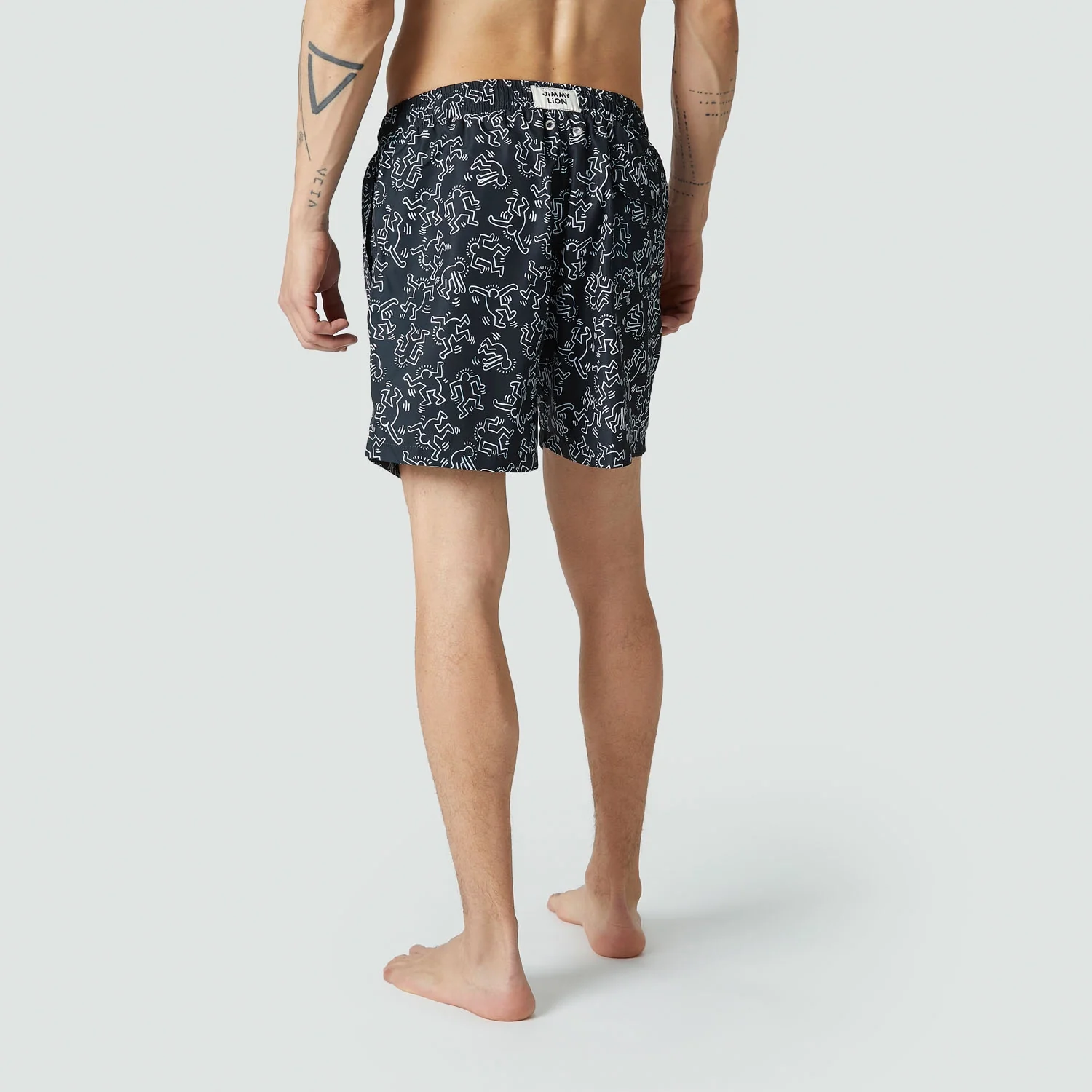 Keith Haring Dancers Swim Shorts - Black - Image 4