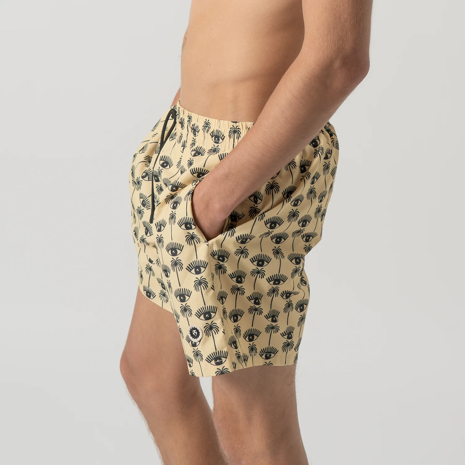 Eyes and Palms Swim Shorts - Yellow - Image 4