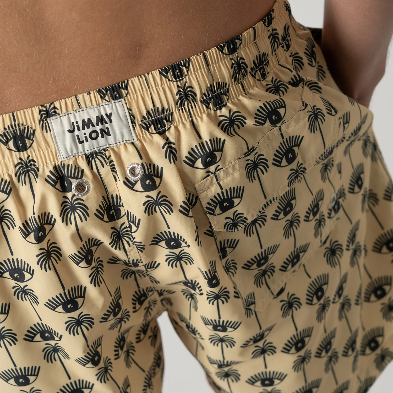 Eyes and Palms Swim Shorts - Yellow - Image 5