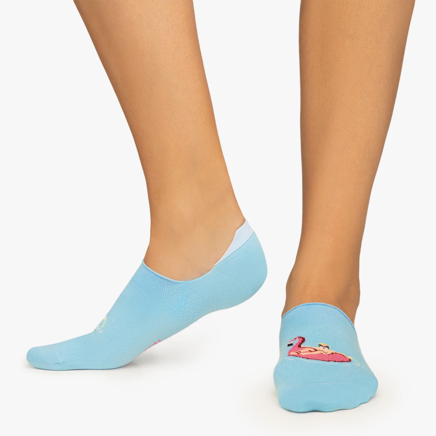 Flamingo Floatie No Show - Light Blue - Image 3