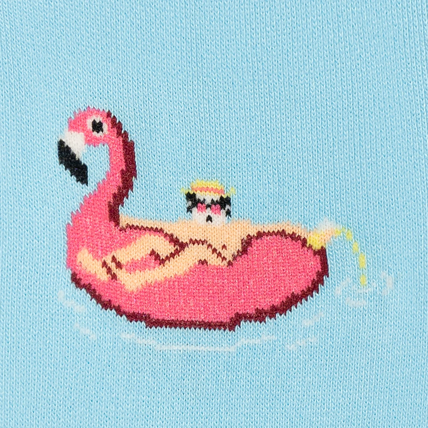 Flamingo Floatie No Show - Light Blue - Image 4