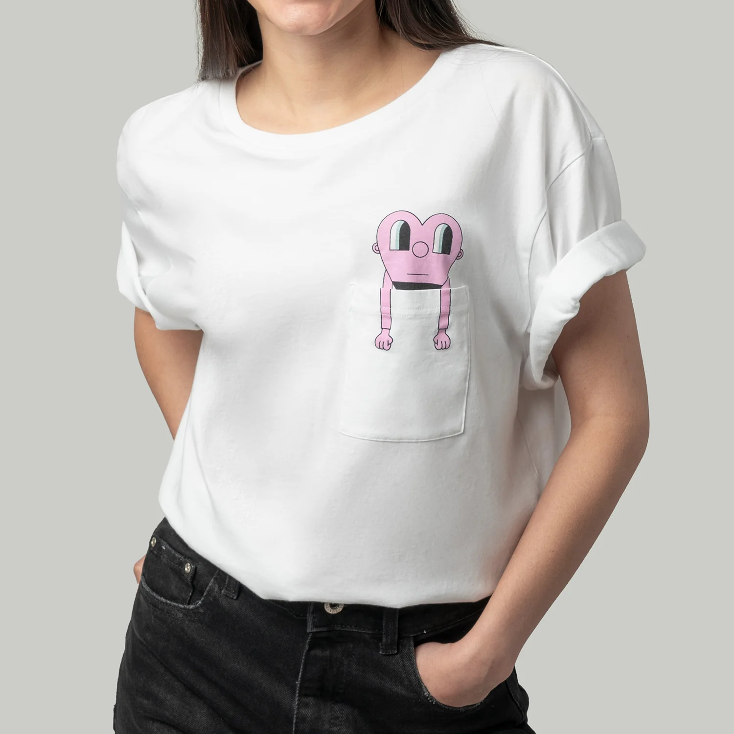 Giant Heart Tee - White - Image 5