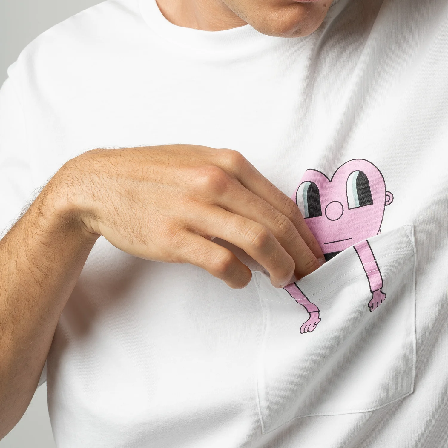 Giant Heart Tee - White - Image 7