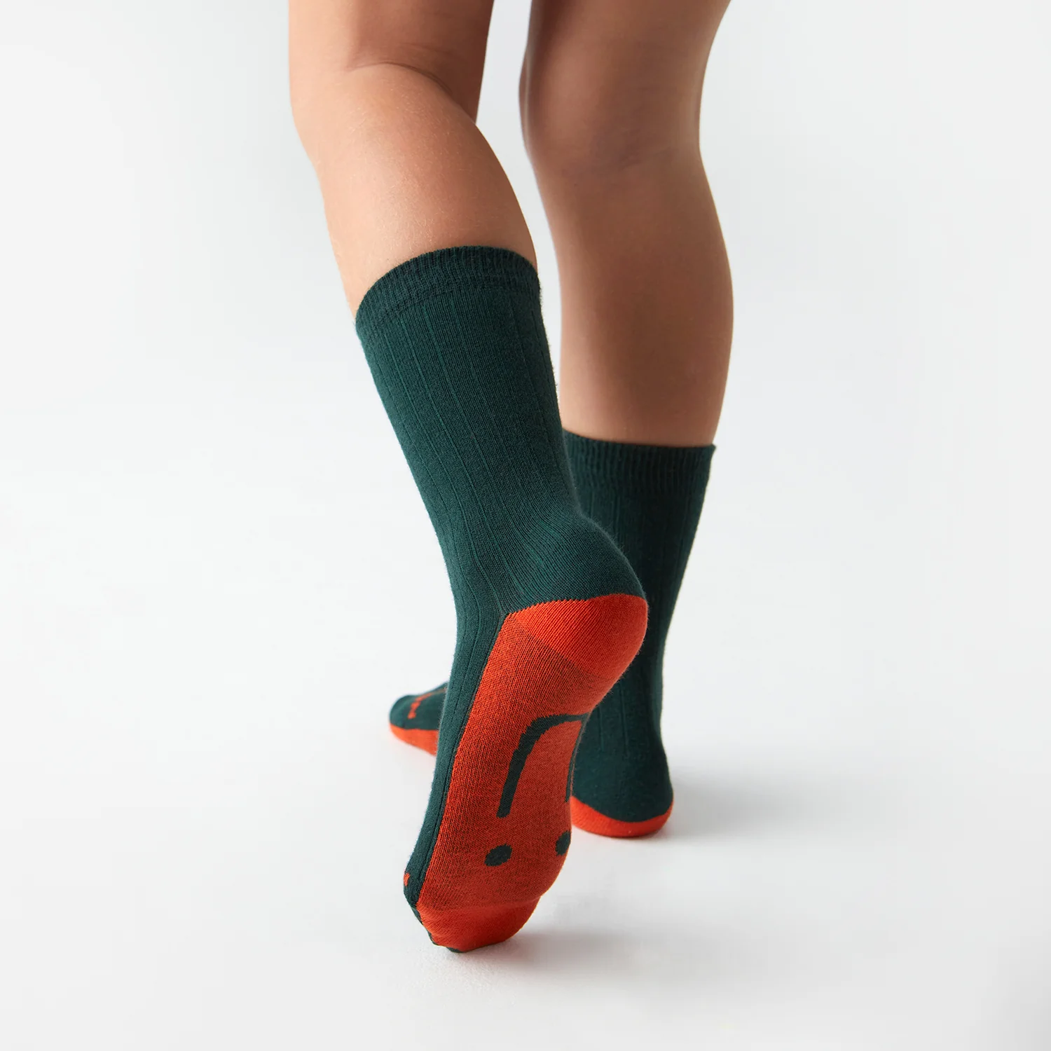 3 x Kids School Ribbed - Green - Image 3