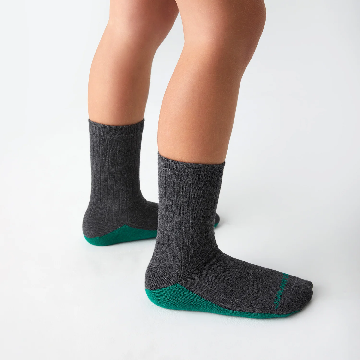 Kids School Ribbed - Grey - Image 3