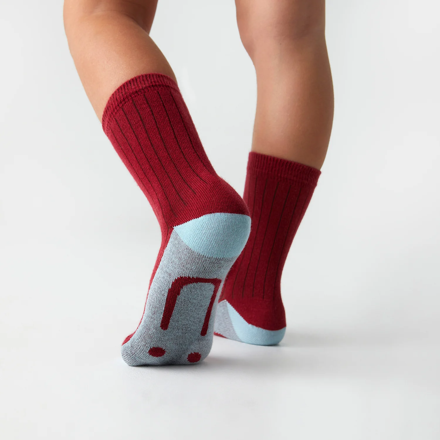 Kids School Ribbed - Red - Image 2