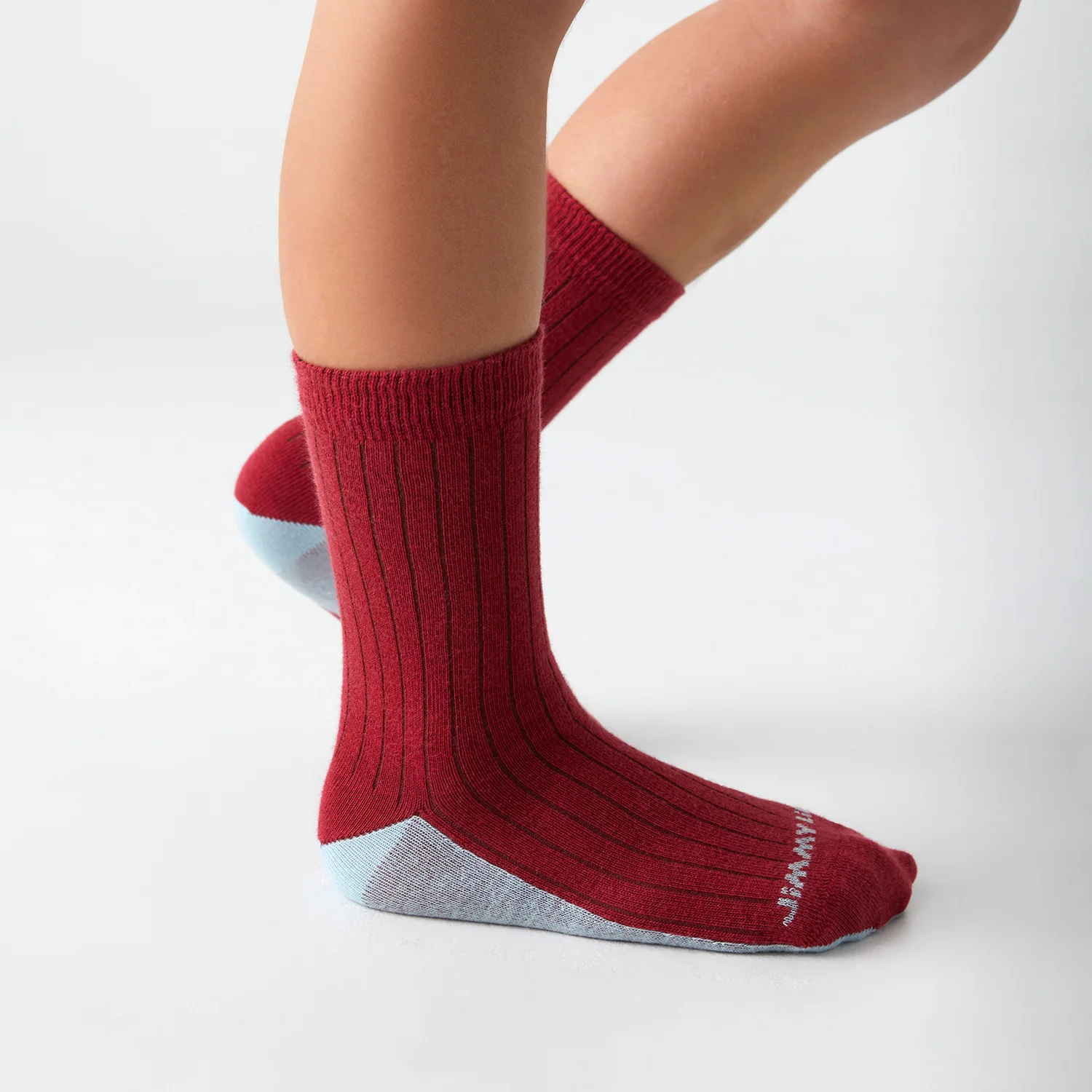 Kids School Ribbed - Red - Image 3