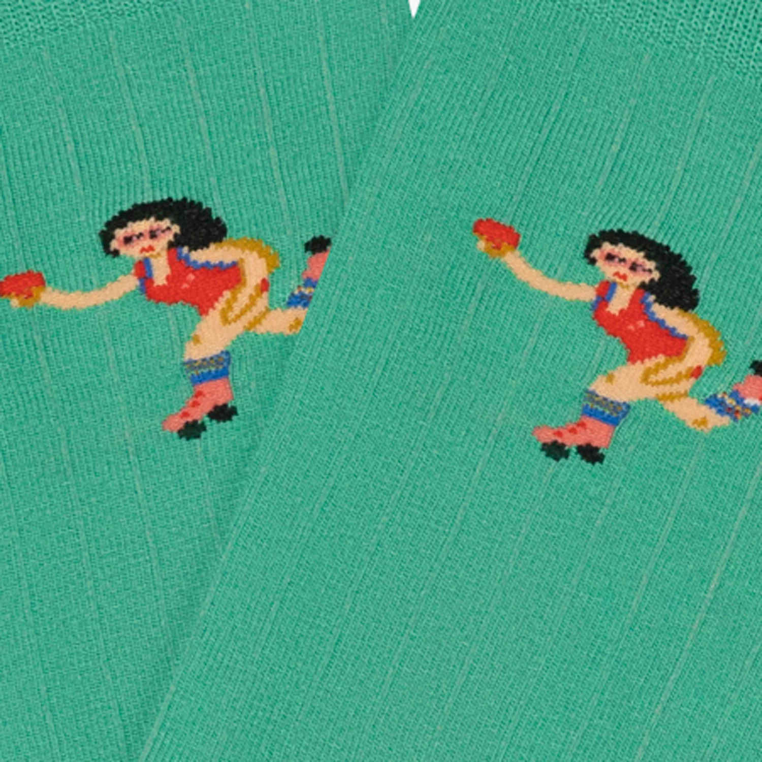Kids Ribbed Roller Girl - Turquoise - Image 4