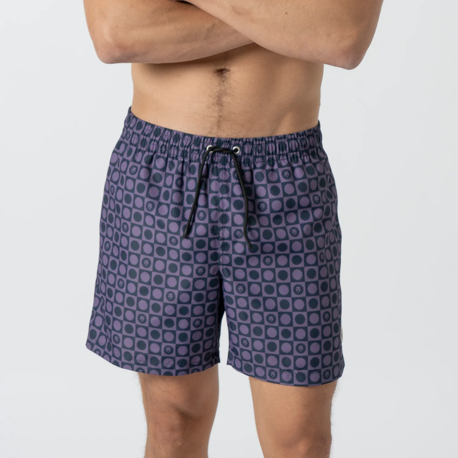 Lion Logo Swim Shorts - Purple - Image 3