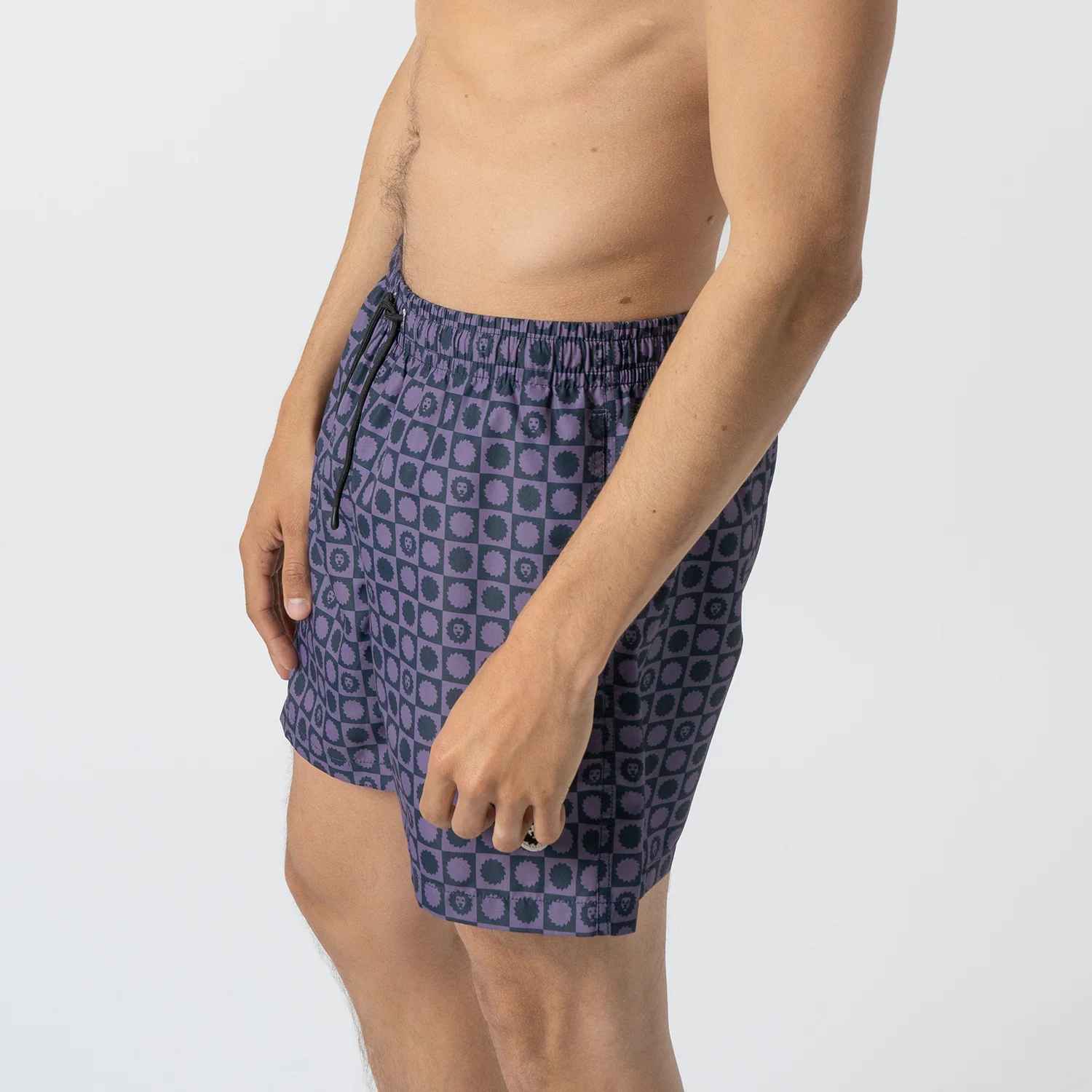 Lion Logo Swim Shorts - Purple - Image 4