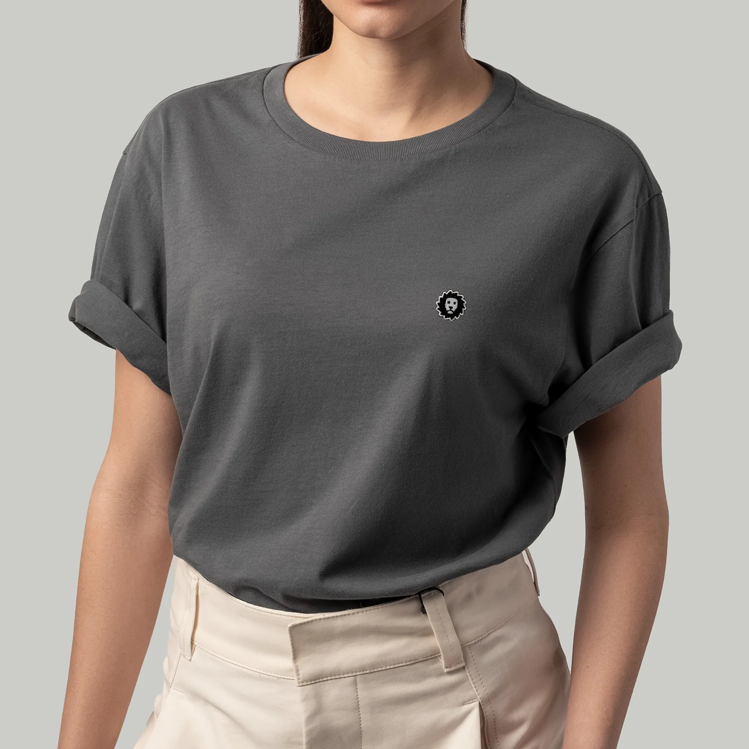 Lion Tee Essentials - Charcoal - Image 5