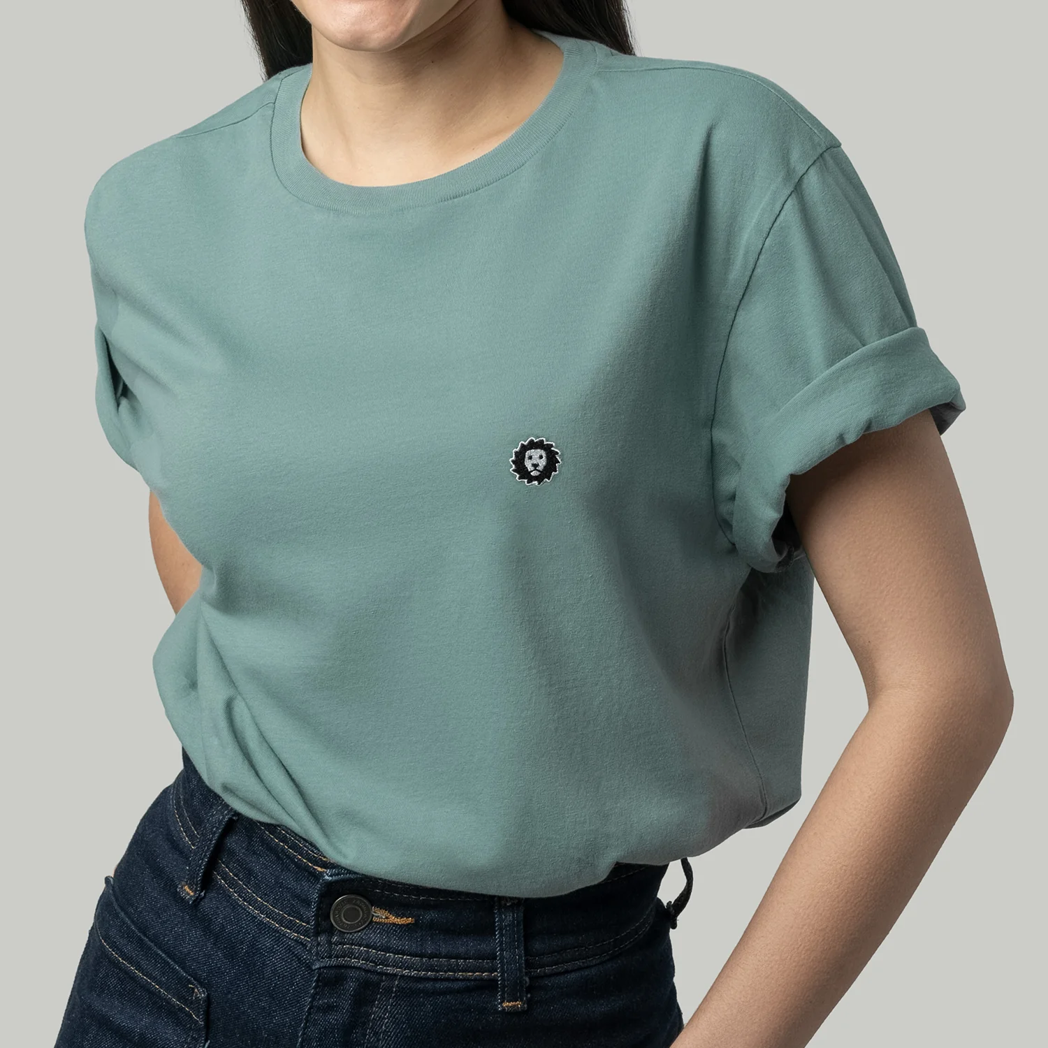 Lion Tee Essentials - Sage Green - Image 5