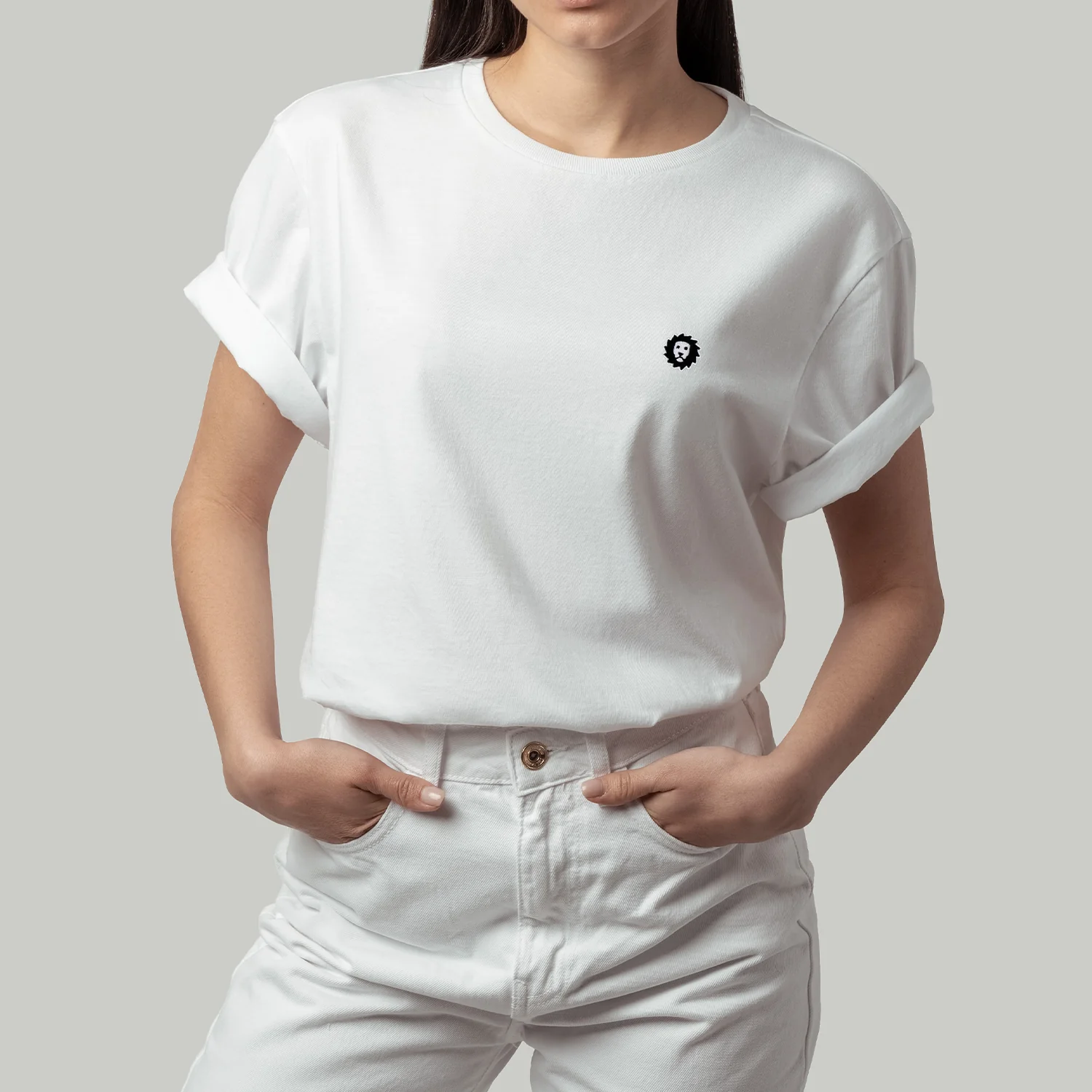 Lion Tee Essentials - White - Image 5