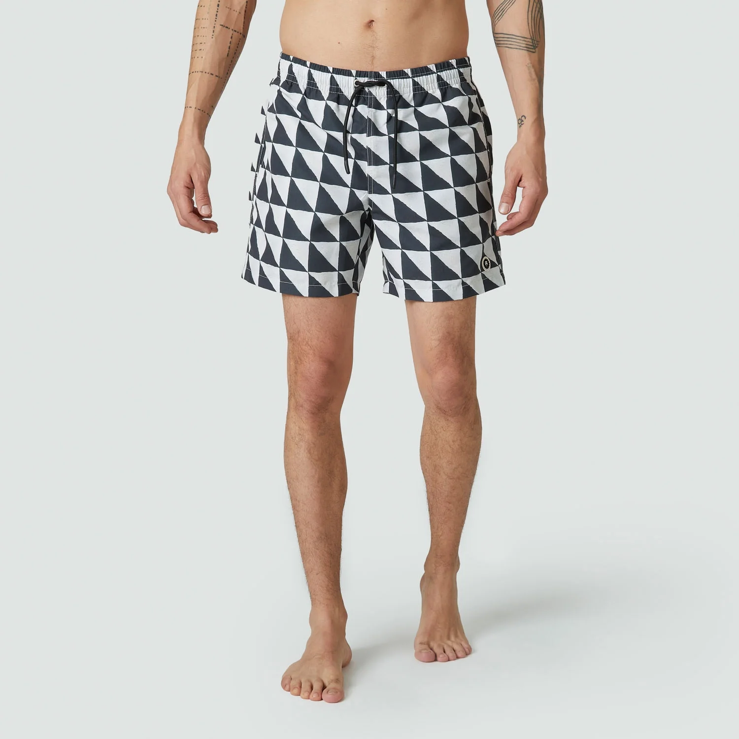 Mosaic Swim Shorts - Black - Image 3