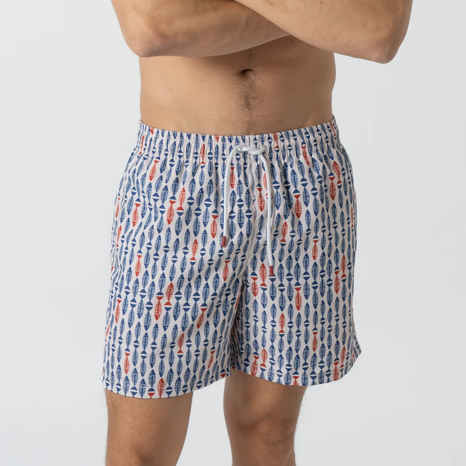 Peixes Swim Shorts - Beige Blue - Image 3
