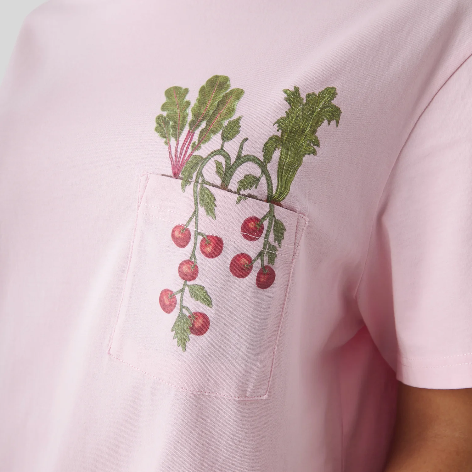 Radish Pocket Tee - Pink - Image 5