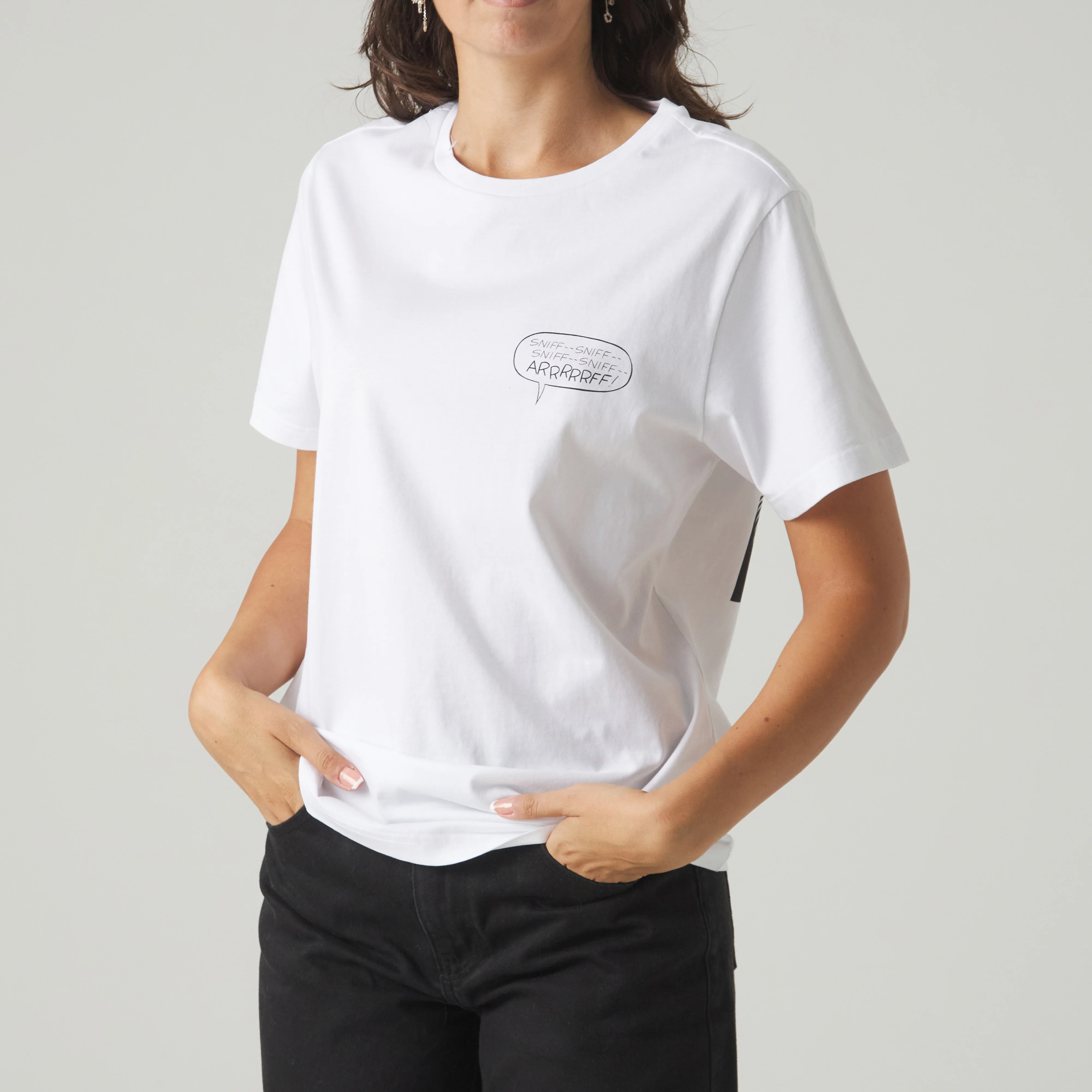 Roy Lichtenstein Arrrrrff Dog Tee - White - Image 6