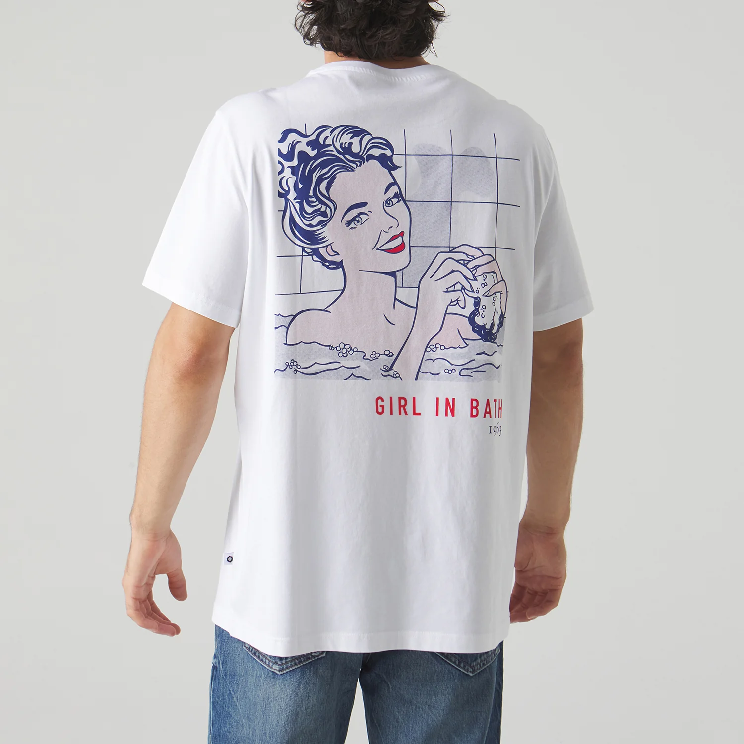 Roy Lichtenstein Girl In Bath Tee - White - Image 3