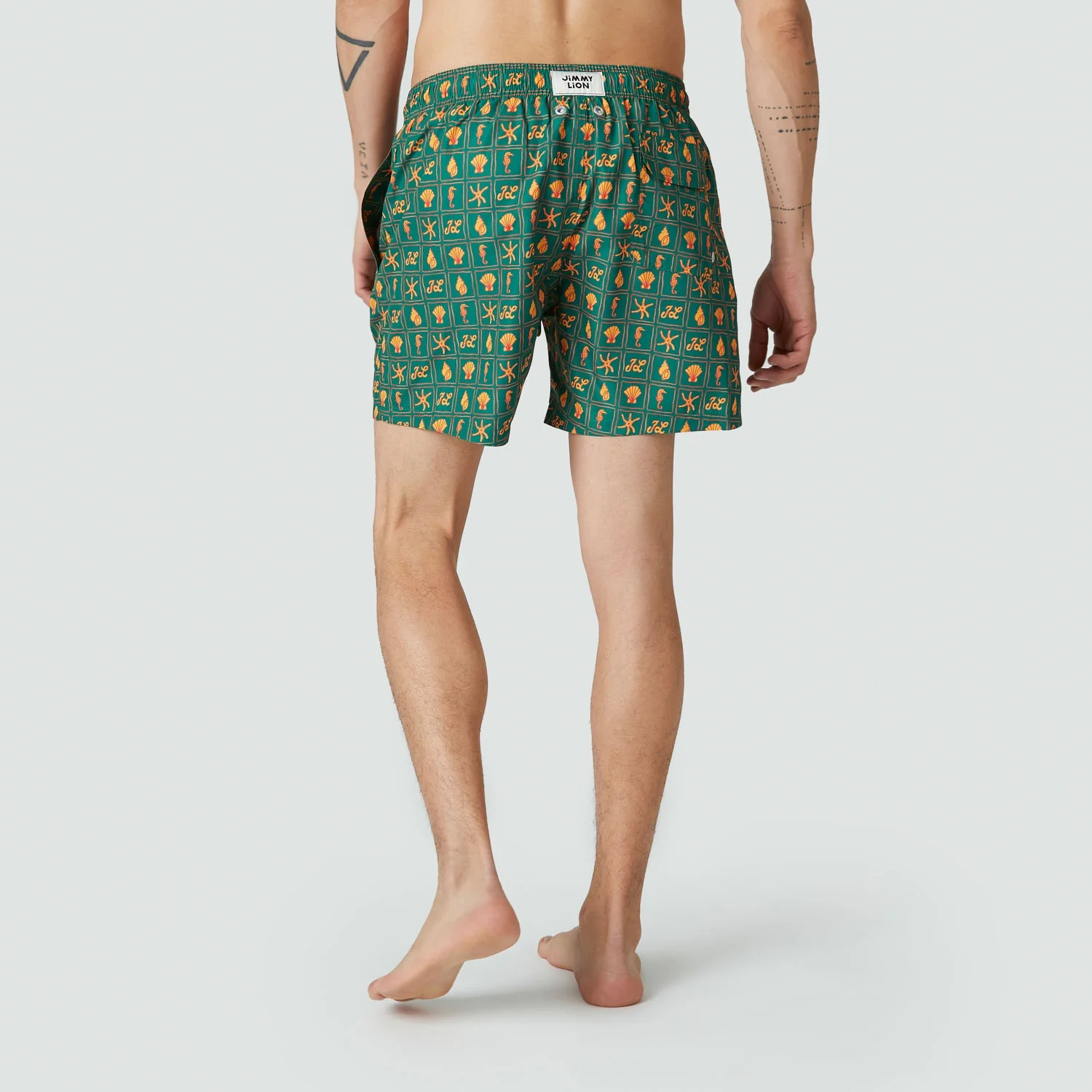 Shore Finds Swim Shorts - Dark Green - Image 4