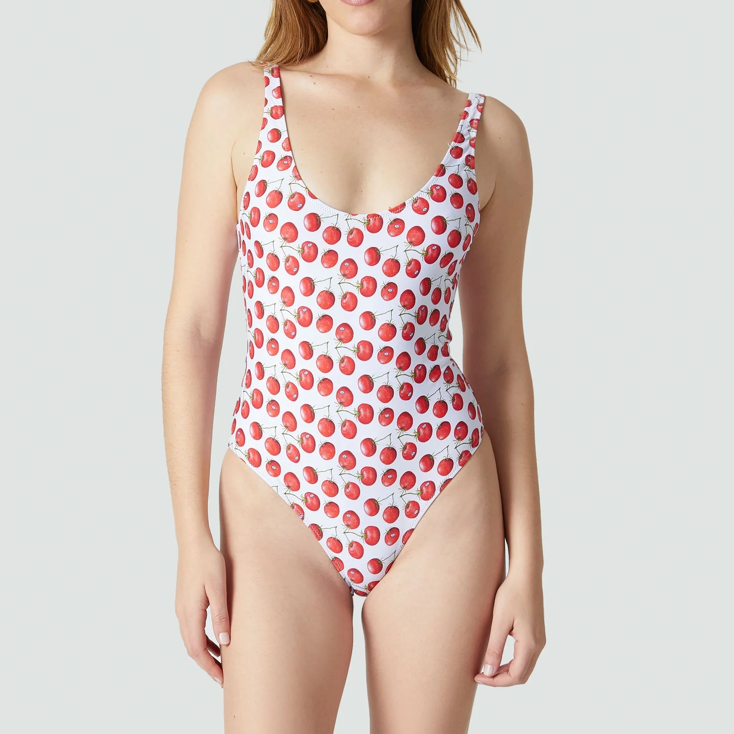 Tomatoes Swimsuit - White and Red - Image 3