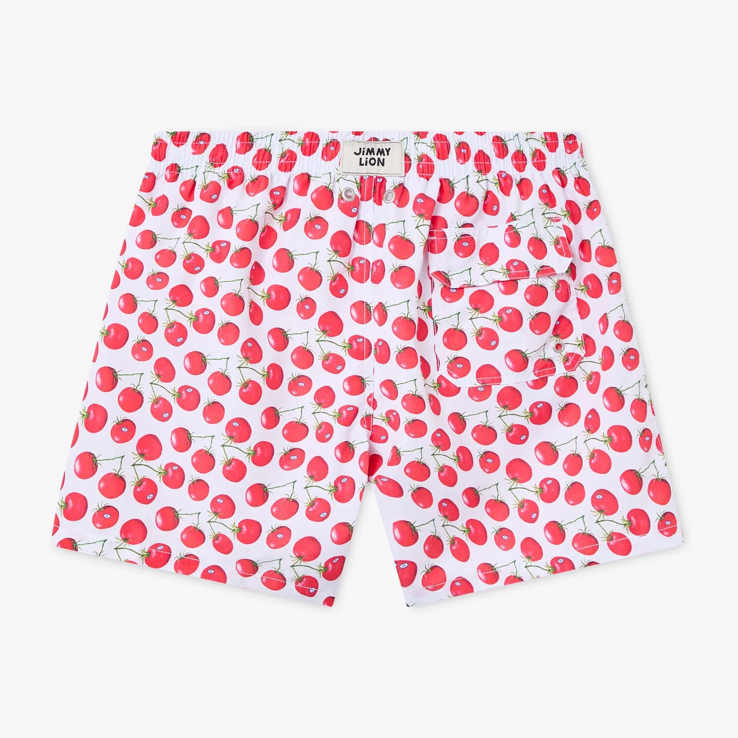Tomatoes Swim Shorts - White and Red - Image 2