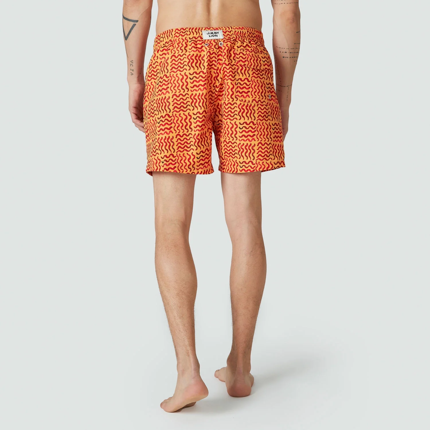 Waves Swim Shorts - Orange - Image 4